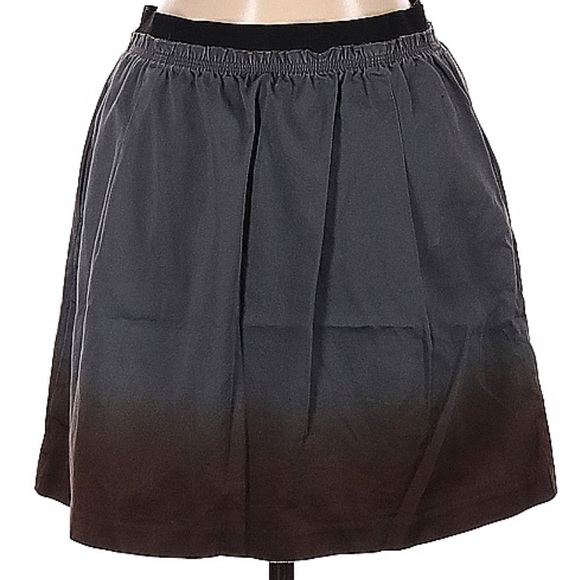 Odille Anthropologie Brand Gray and Brown Gradient Skirt with Pockets Size 6 - Picture 2 of 9